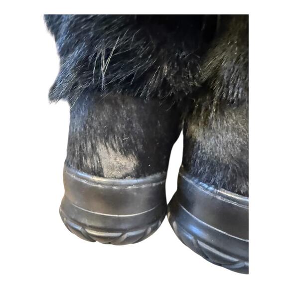 Vintage Winna Fur Apres Ski Boot Black Women size 10 - Picture 6 of 12
